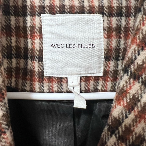 Avec Les Filles Multicolor houndstooth Trench Coat - Picture 3 of 4